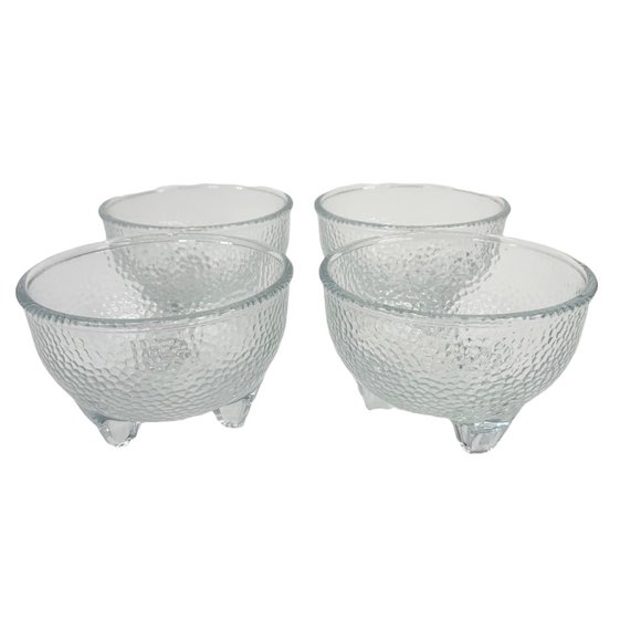 Libbey Dining Crisa Libbey Dessert Bowls Clear Glass Pebble